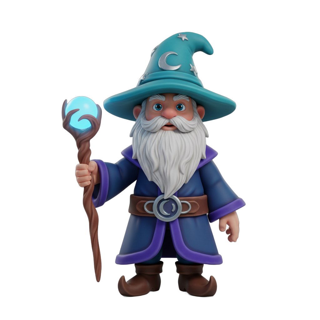 Cartoon Wizard Character