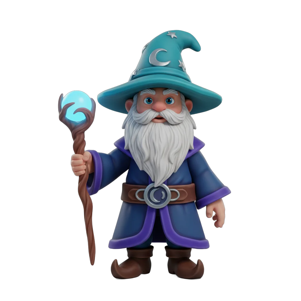 Cartoon Wizard Character