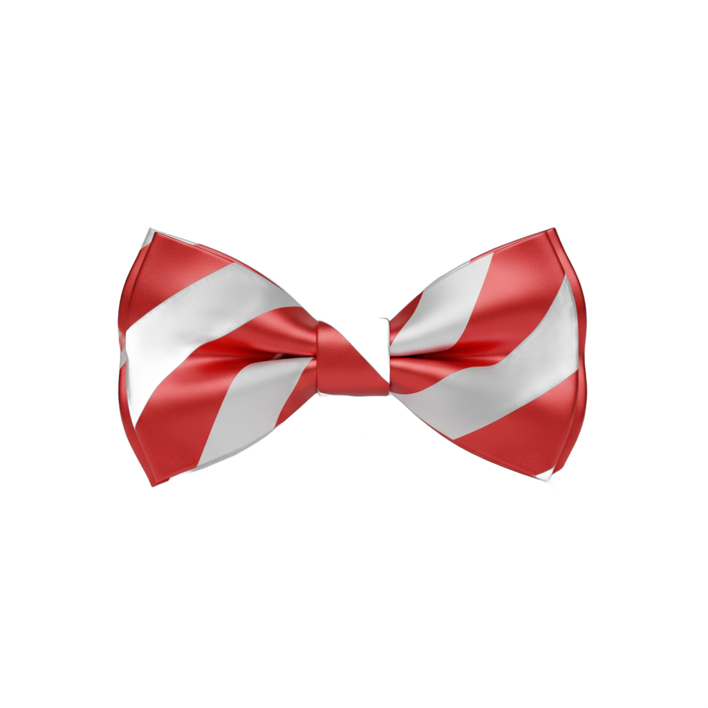Striped Satin Bow Tie