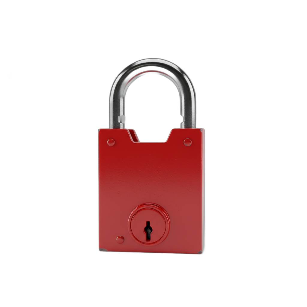 Vintage Red Padlock