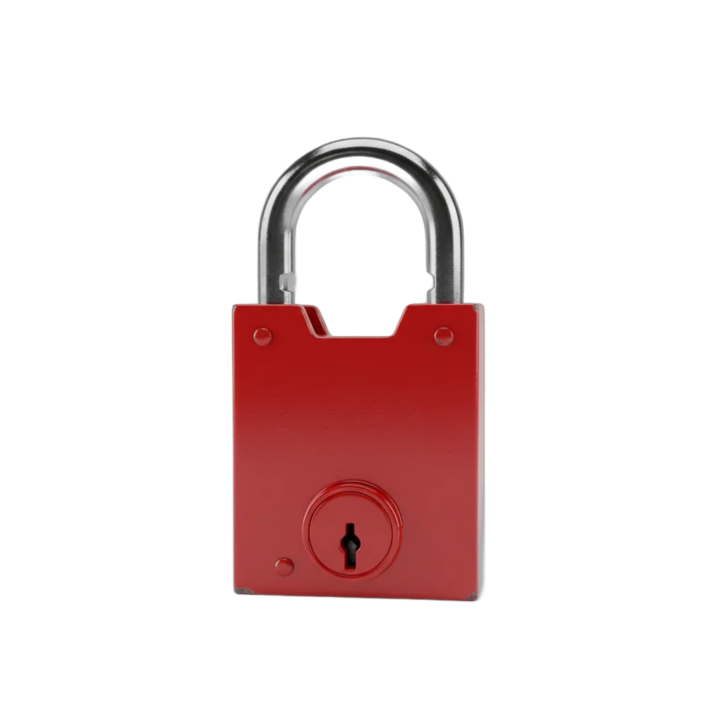 Vintage Red Padlock