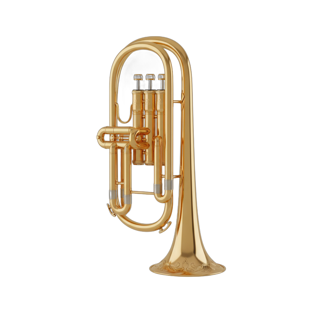 Golden Brass Cornet Instrument