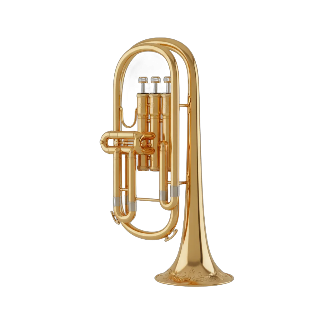 Golden Brass Cornet Instrument