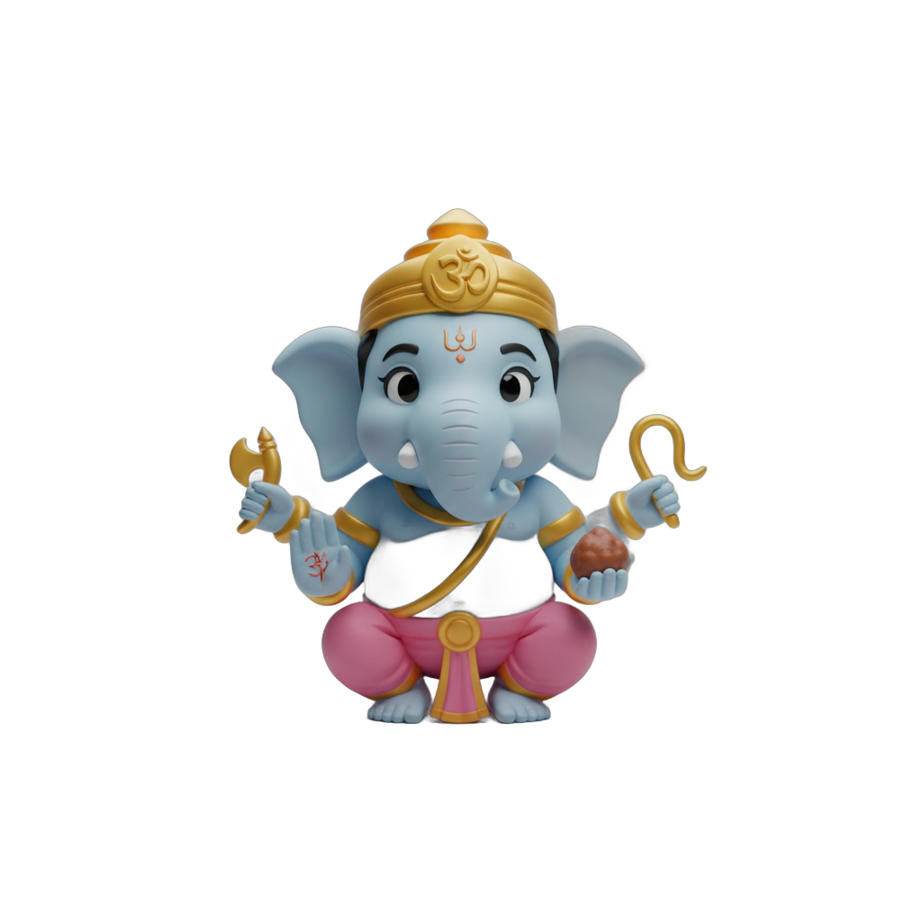 Cartoon Ganesha Deity