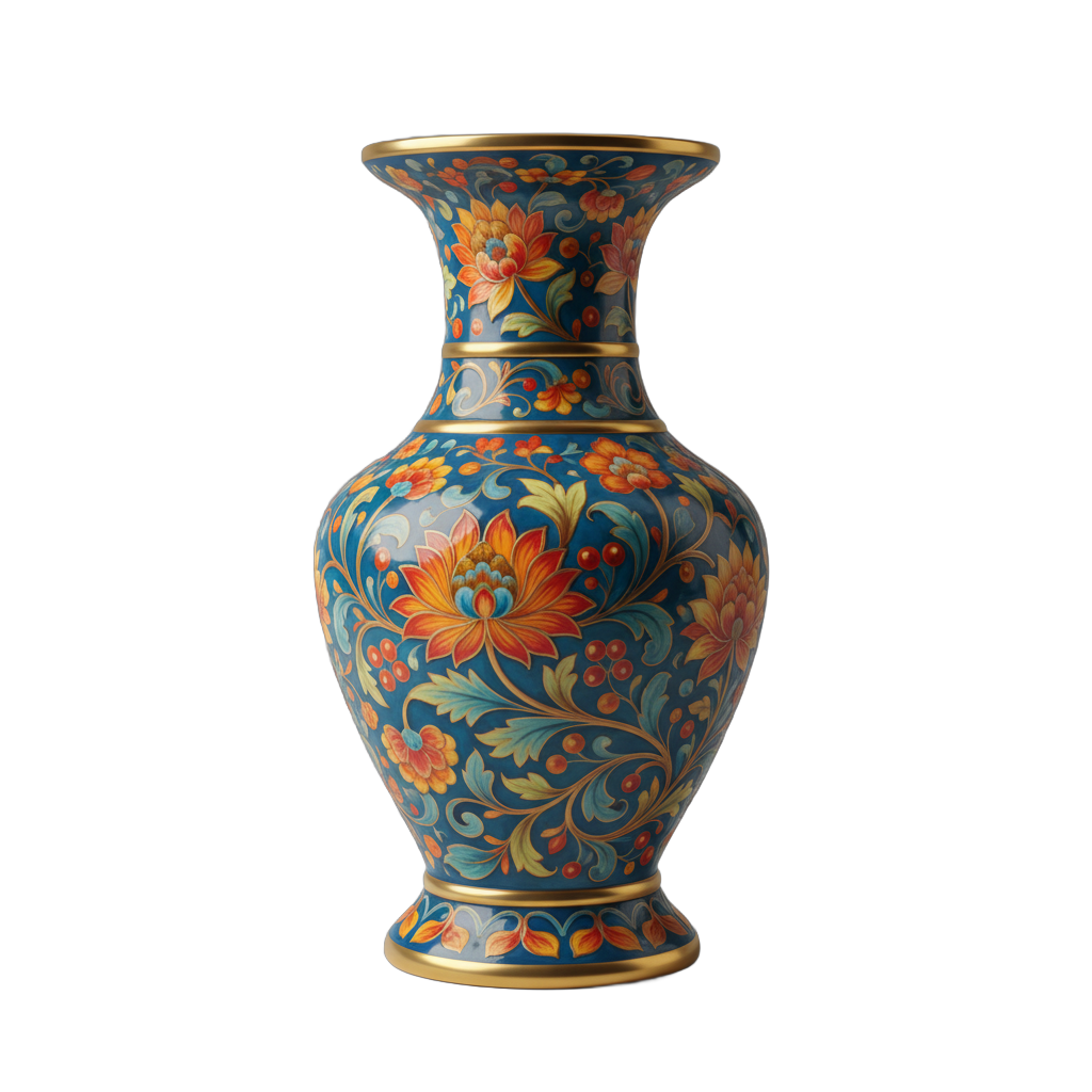 Ornate Ceramic Floral Vase