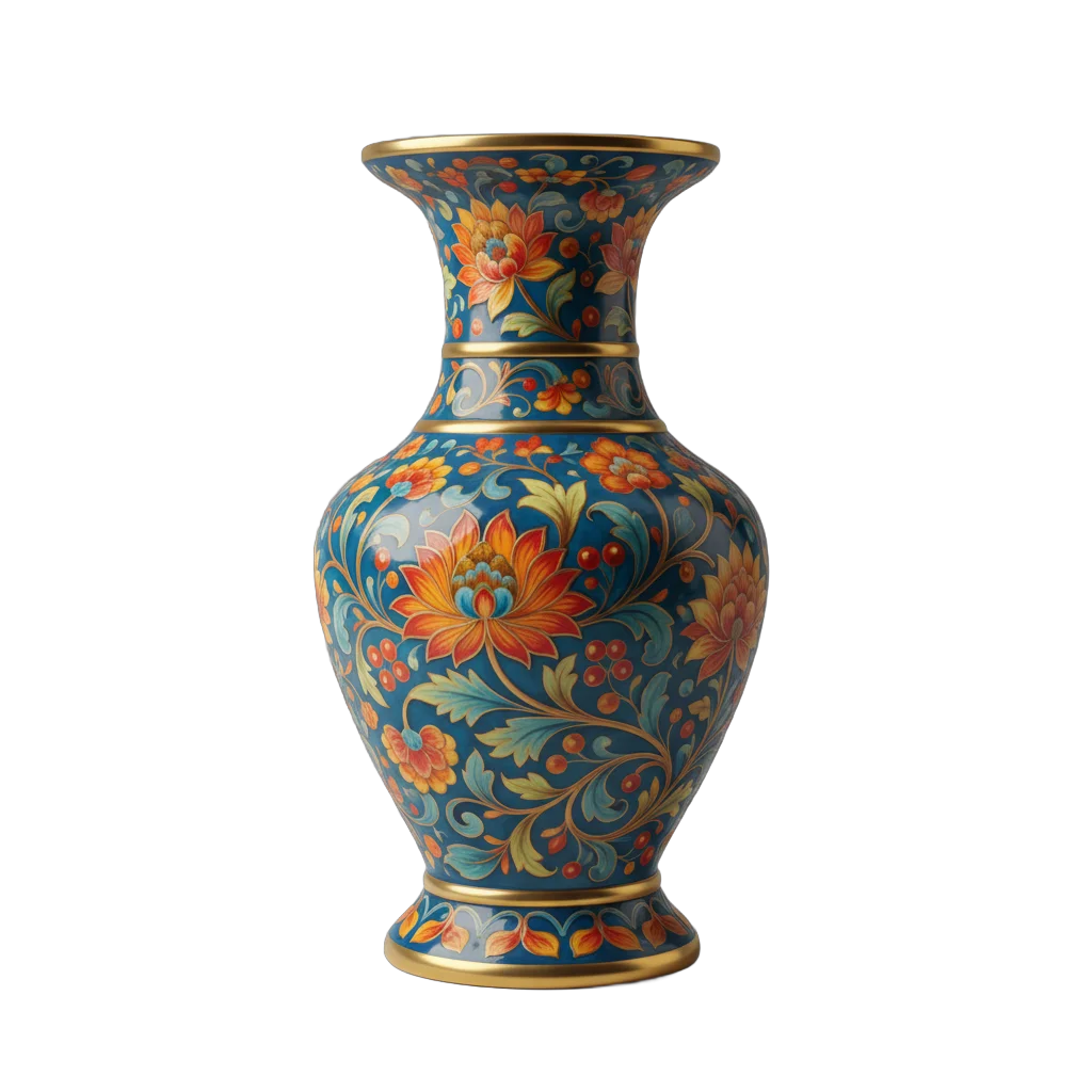 Ornate Ceramic Floral Vase