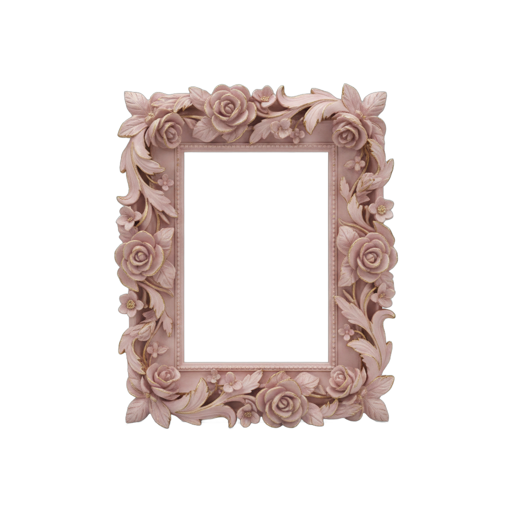 Pink Floral Picture Frame