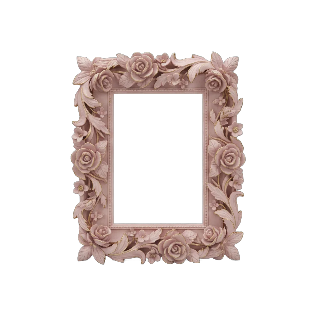 Pink Floral Picture Frame