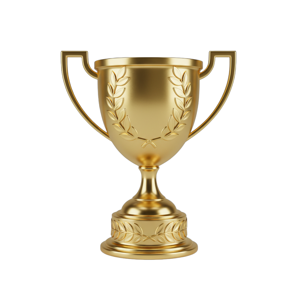 Polished Golden Trophy Cup
