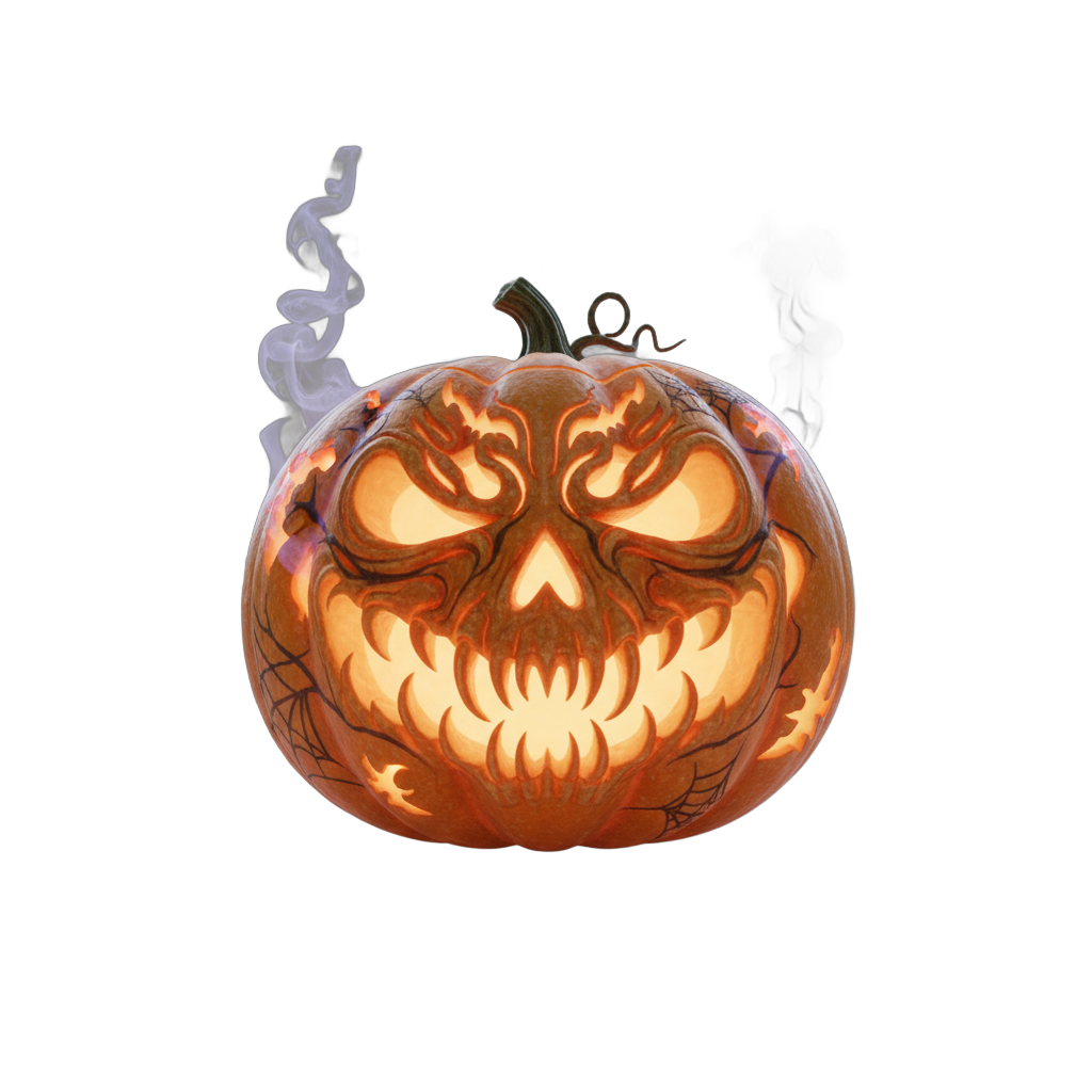 Glowing Halloween Jack-o'-Lantern
