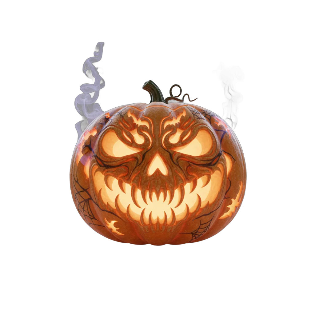 Glowing Halloween Jack-o'-Lantern