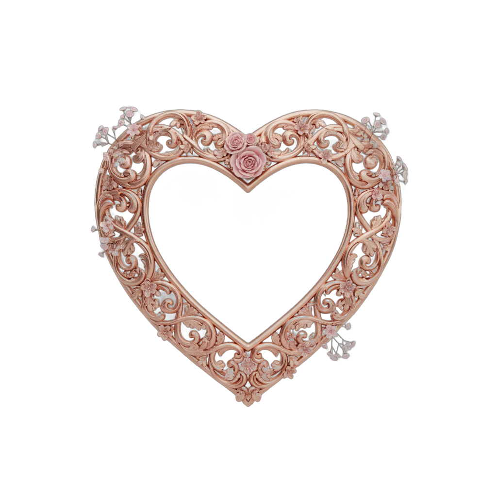 Ornate Heart Wedding Frame