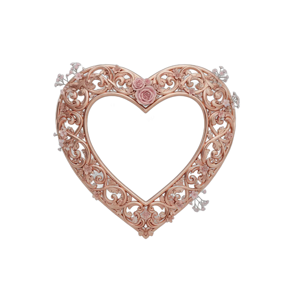 Ornate Heart Wedding Frame