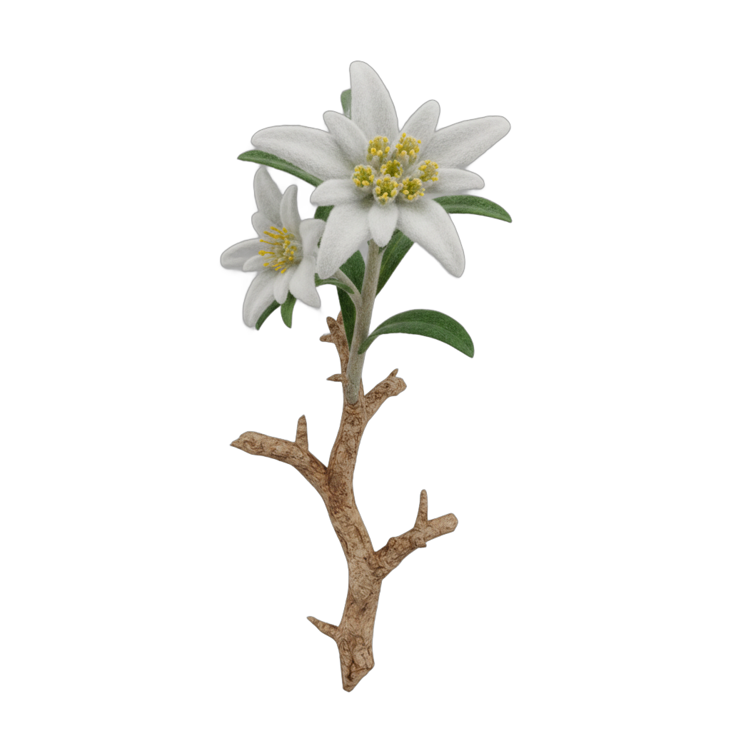 Edelweiss Flower on Branch