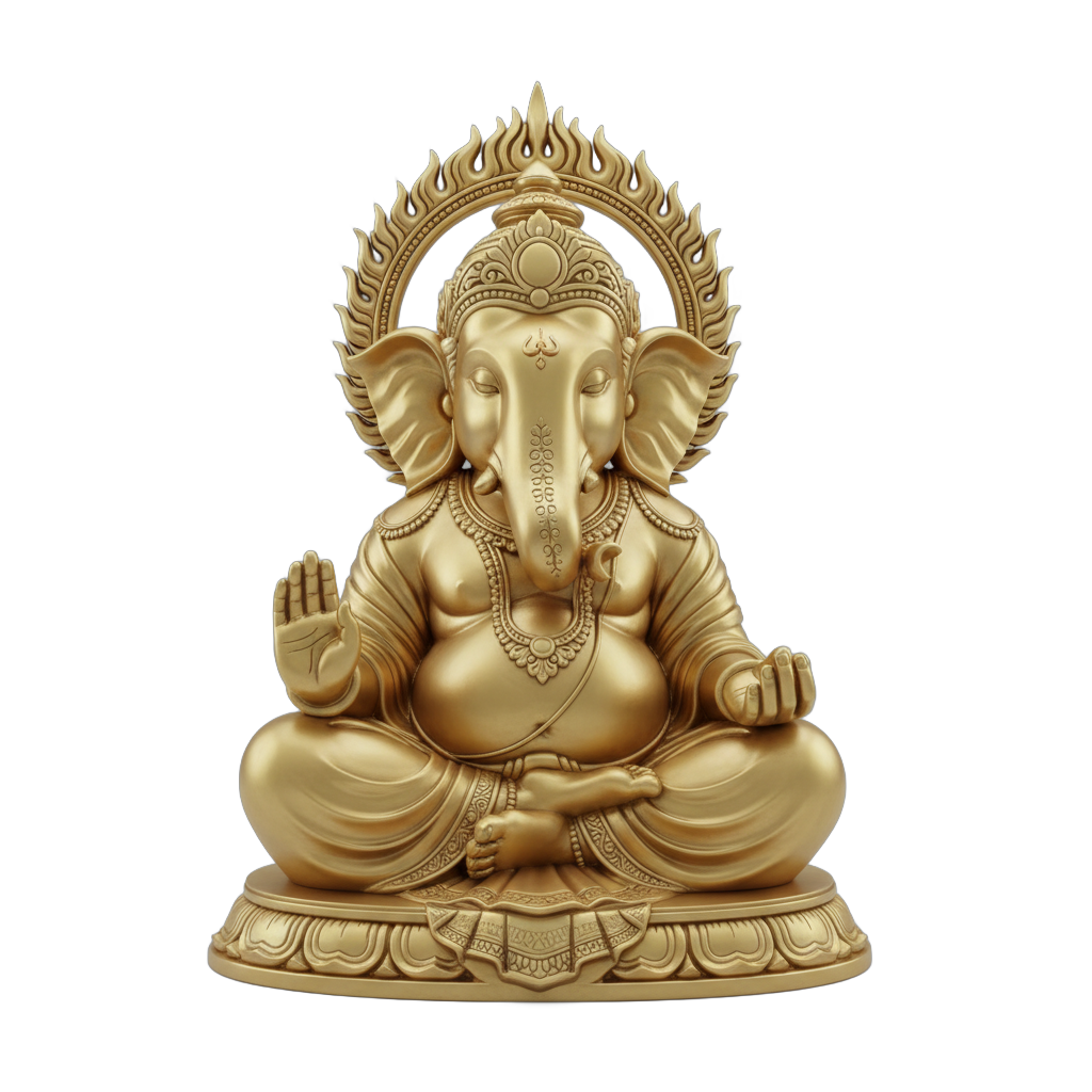 Meditative Ganesha Statue