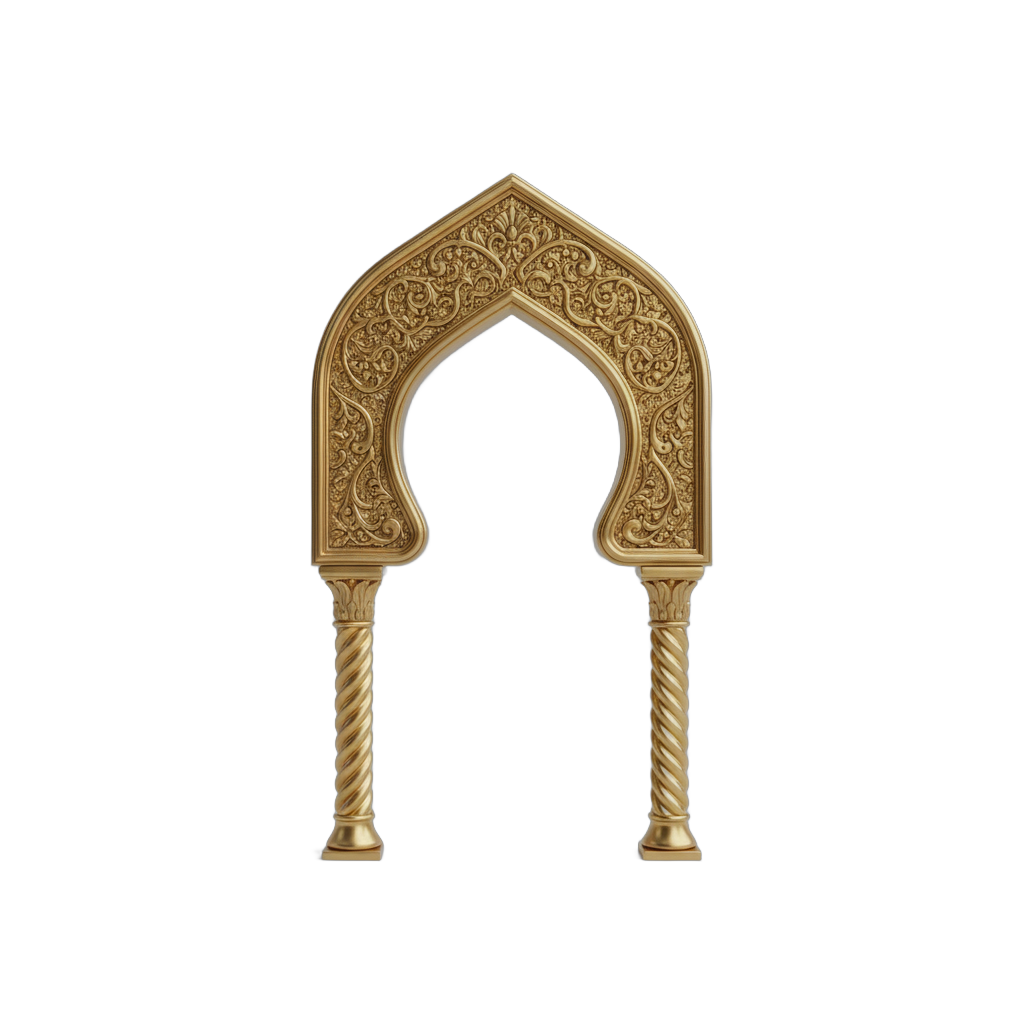 Ornate Golden Islamic Archway