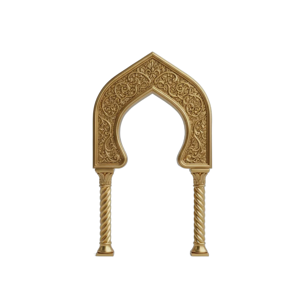 Ornate Golden Islamic Archway