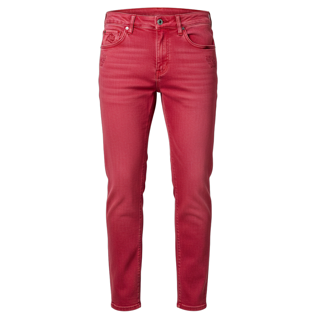 Red Denim Trousers