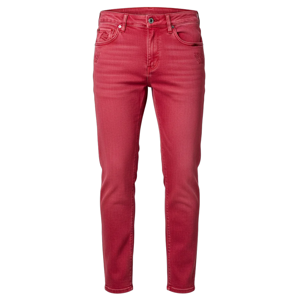 Red Denim Trousers