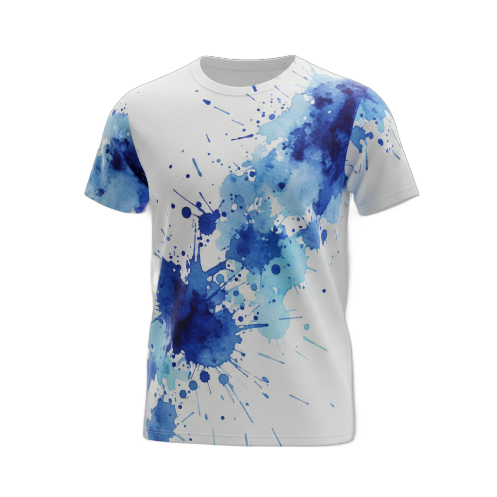 Watercolor Blue Splatter T-Shirt