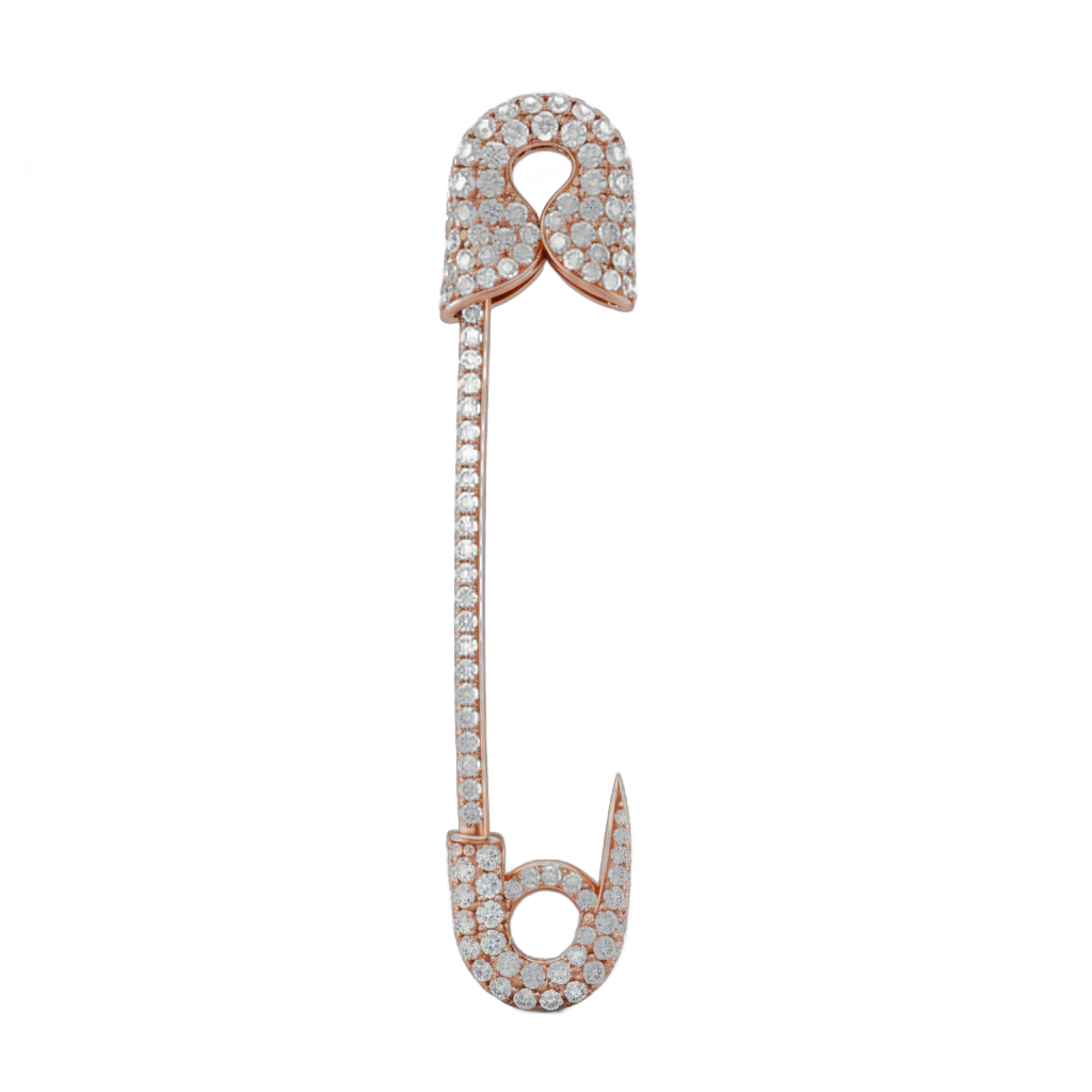 Diamond Encrusted Safety Pin Jewelry