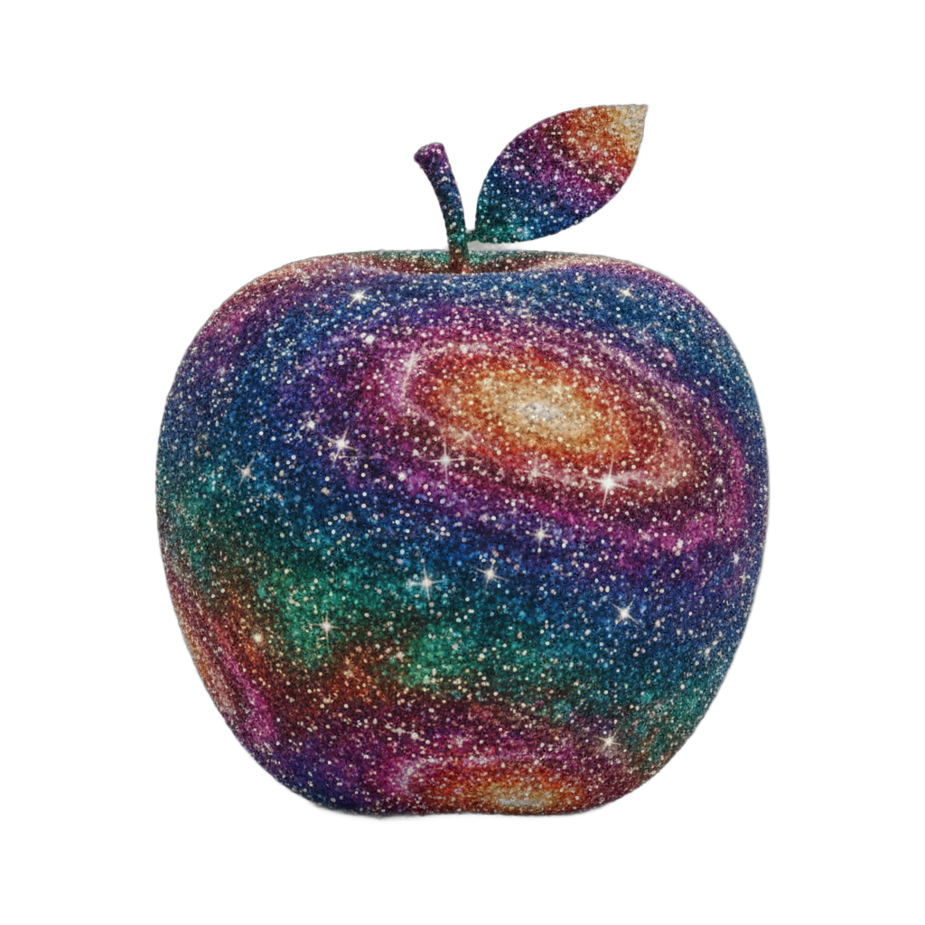 Glitter Galaxy Apple
