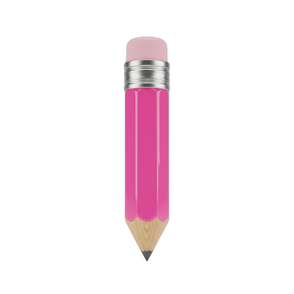 Hot Pink Glossy Pencil