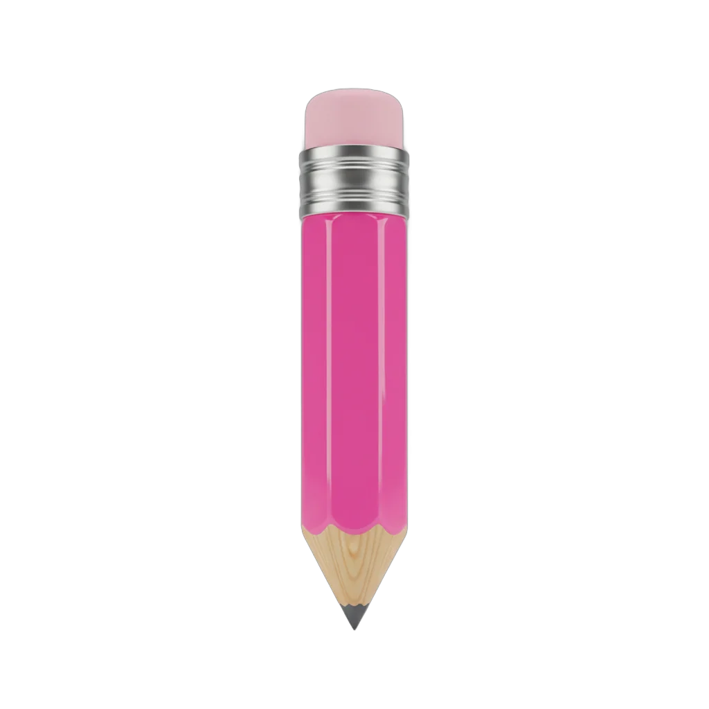 Hot Pink Glossy Pencil