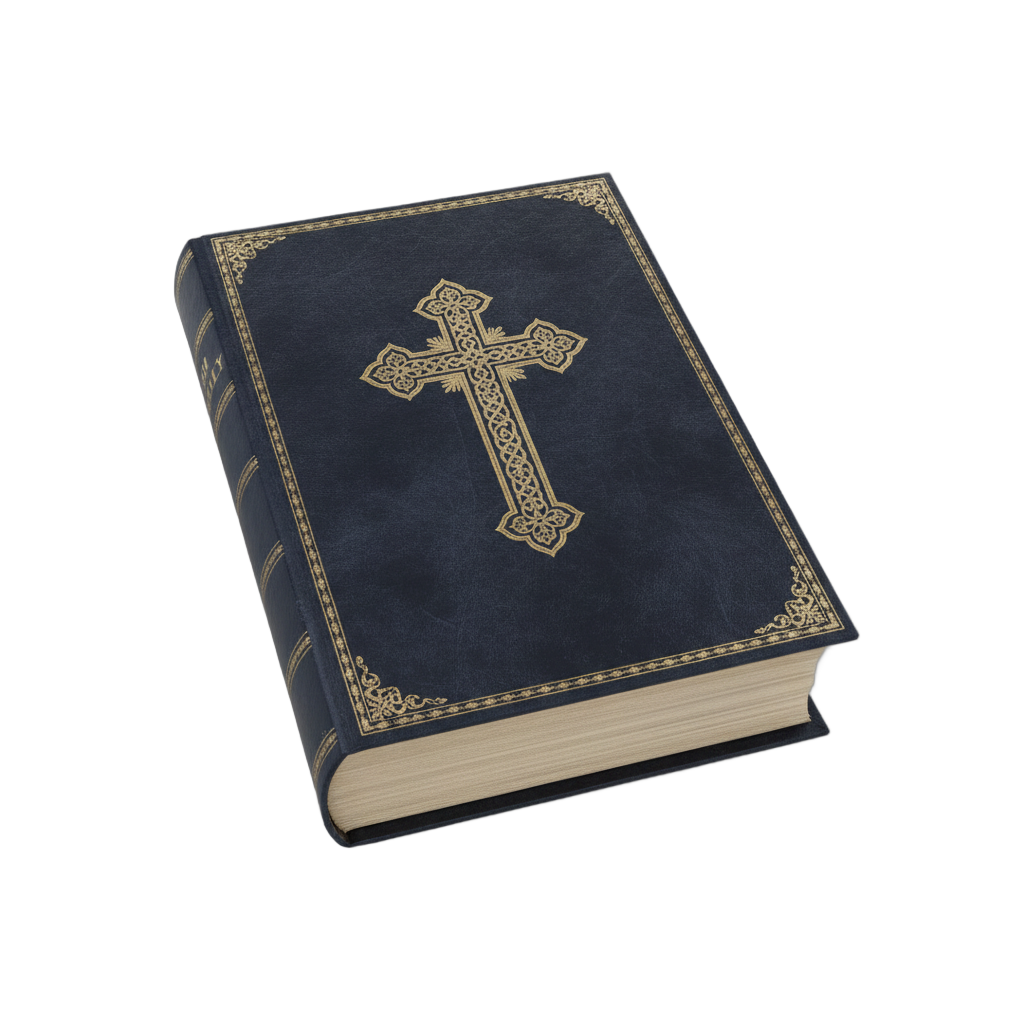 Holy Bible with Golden Cross