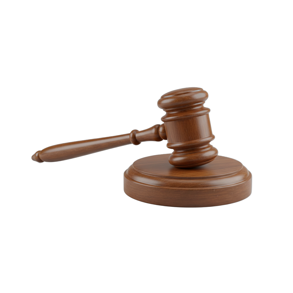 Wooden Court Gavel and Sound Block