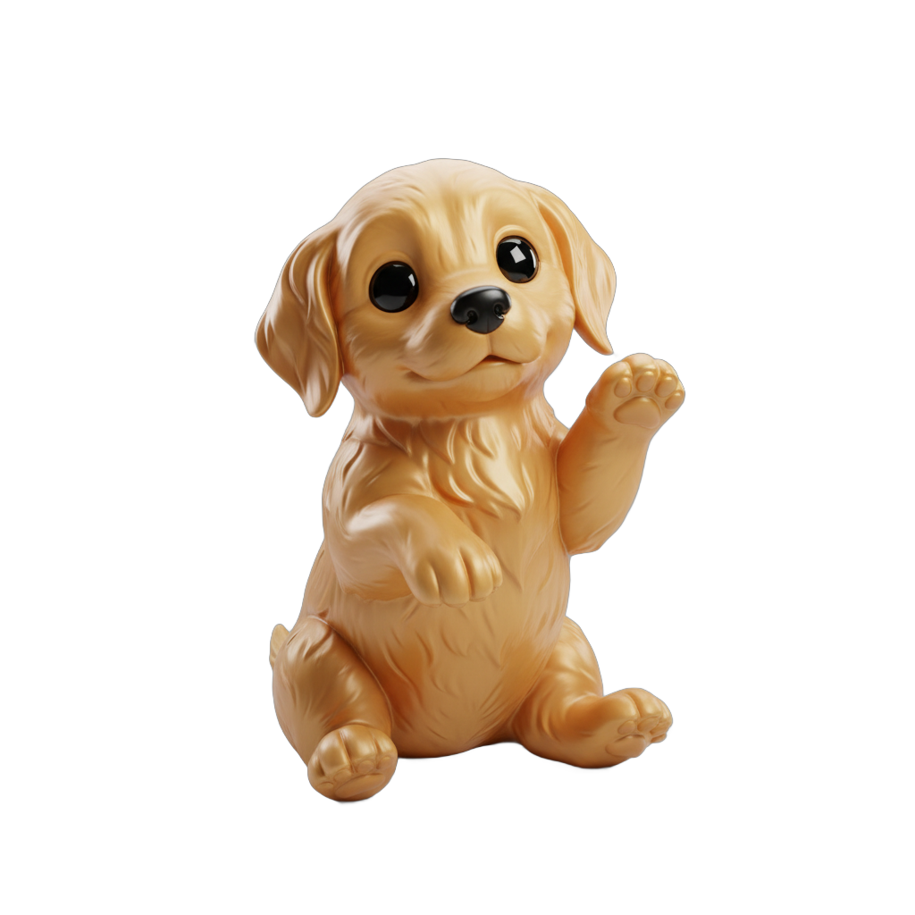 Stylized Golden Retriever Puppy