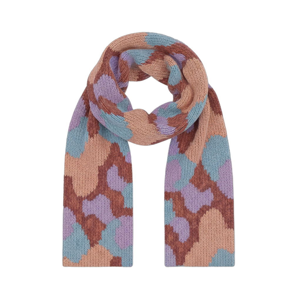 Colorful Knitted Pattern Scarf
