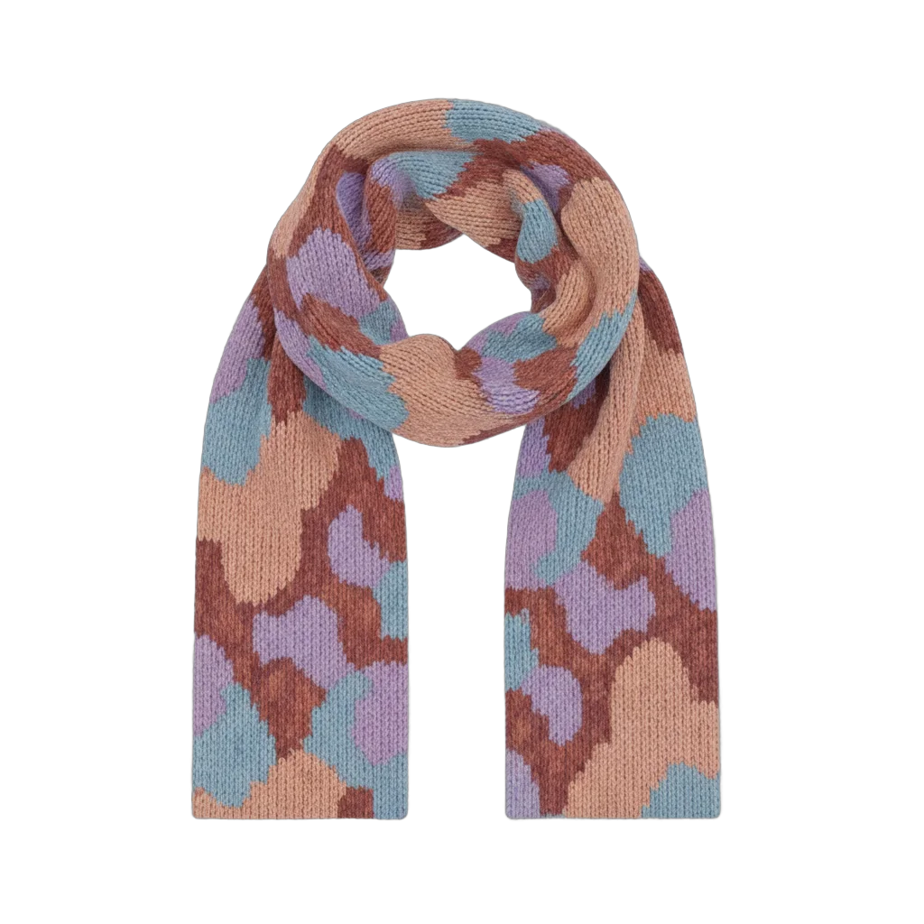 Colorful Knitted Pattern Scarf
