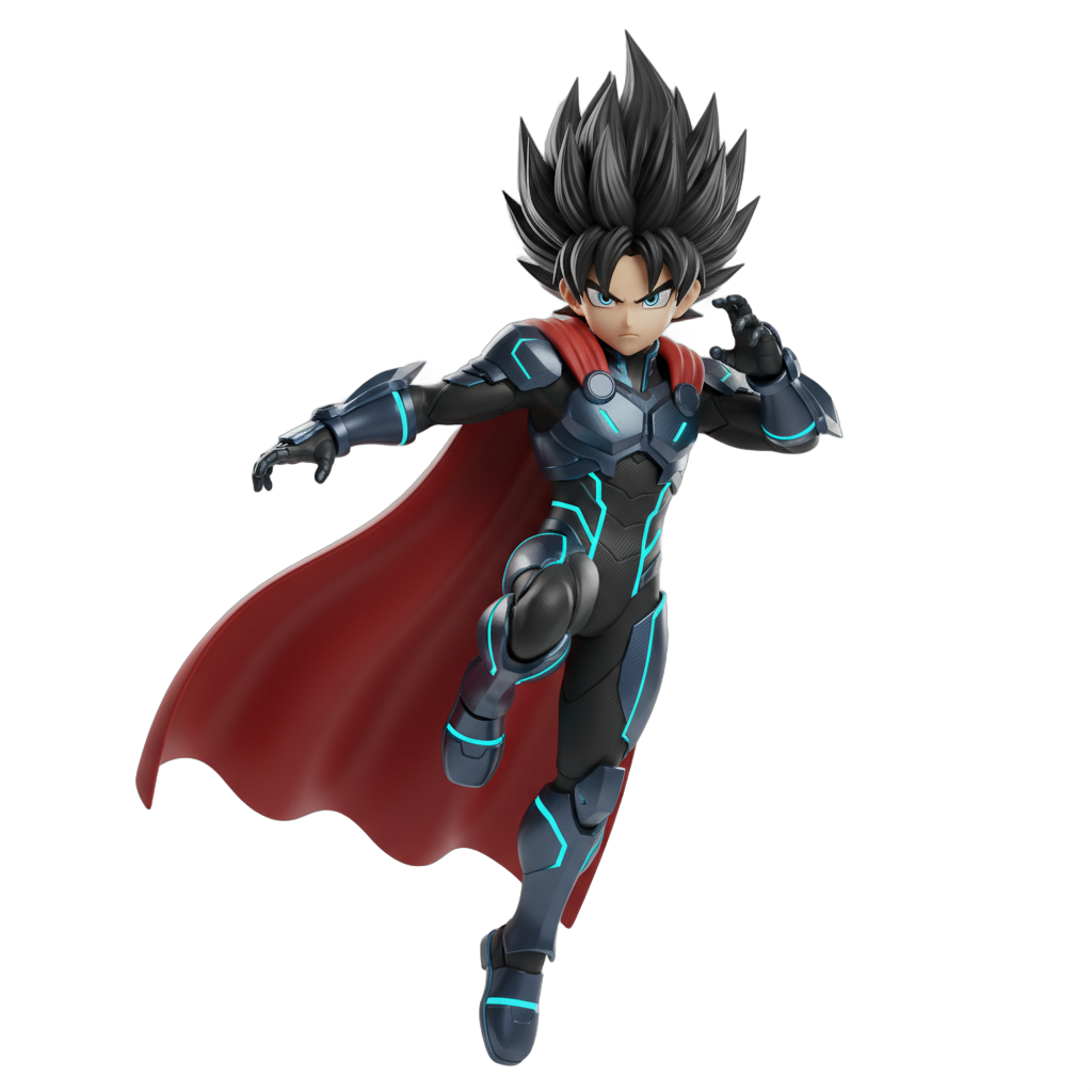 Anime Hero with Spiky Hair