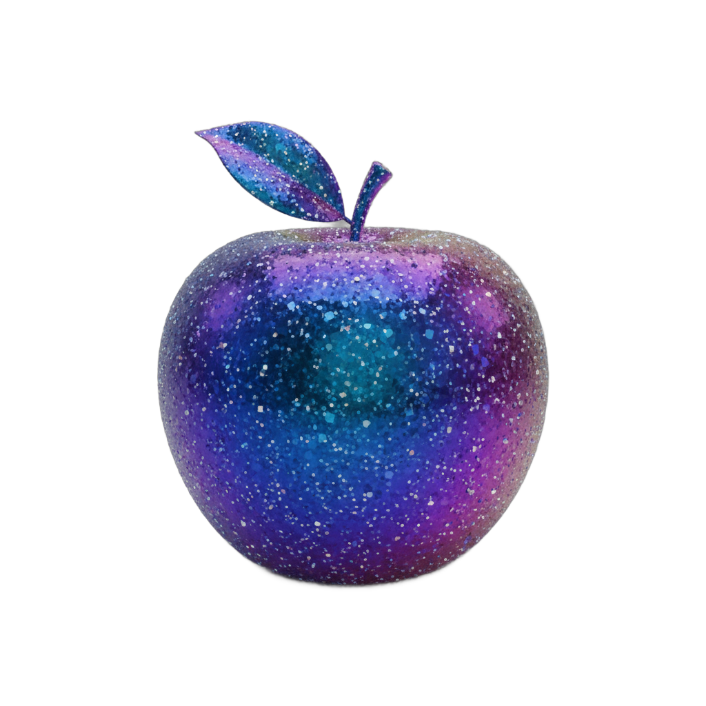 Iridescent Glitter Apple