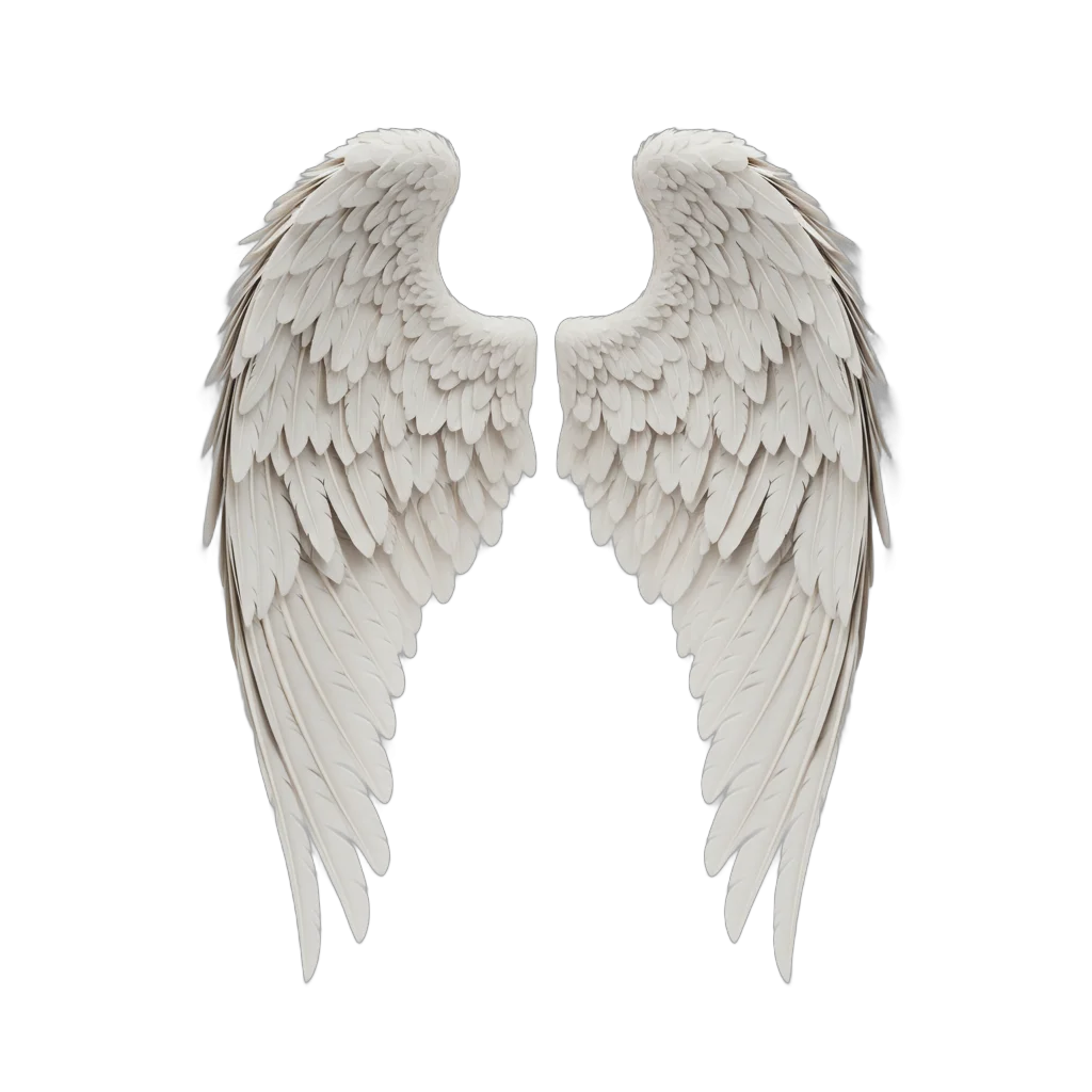 Angel Wings with Feathers