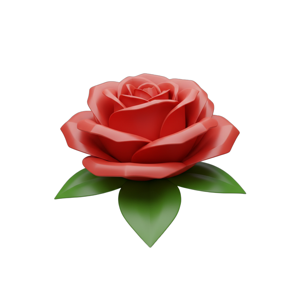 Stylized Red Rose