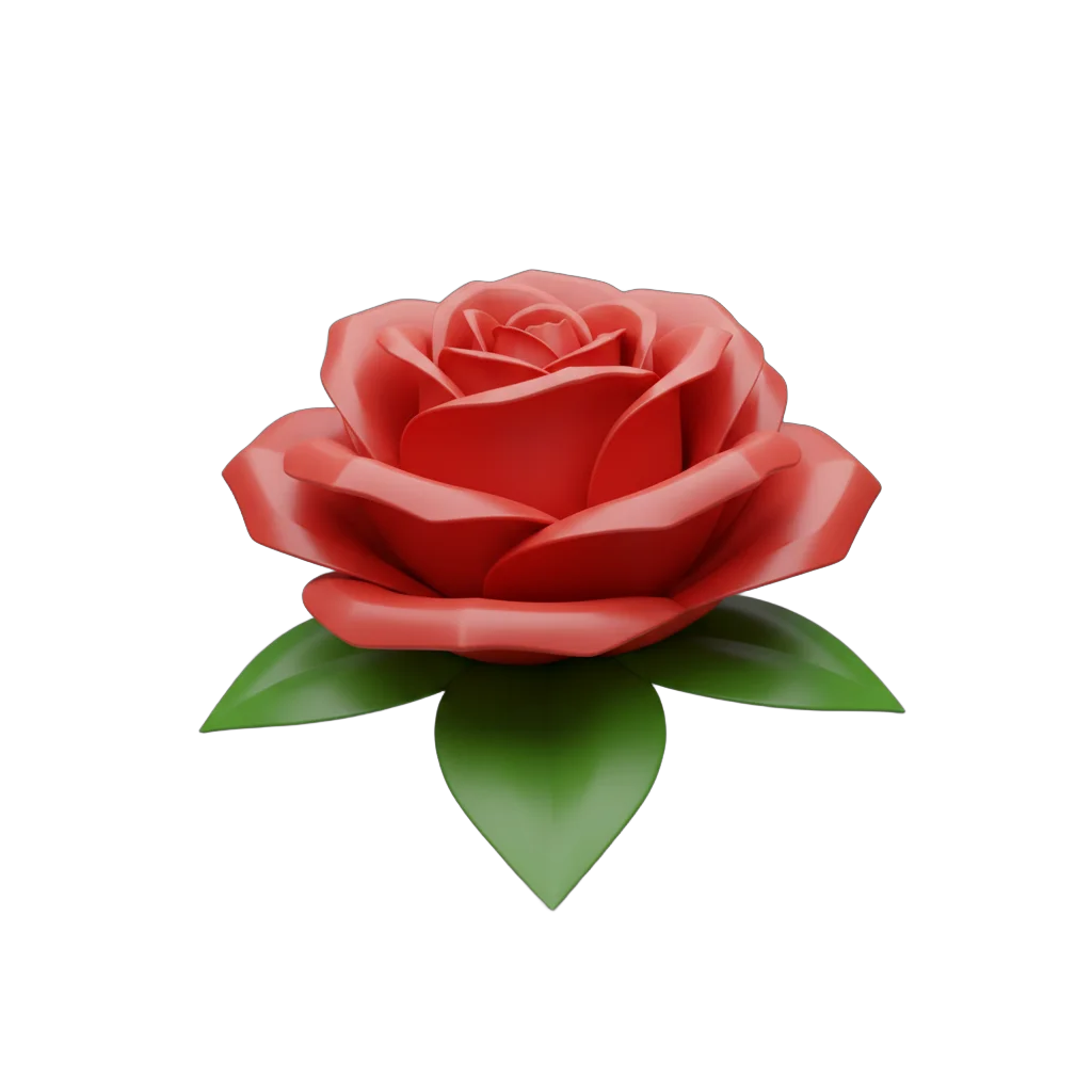 Stylized Red Rose