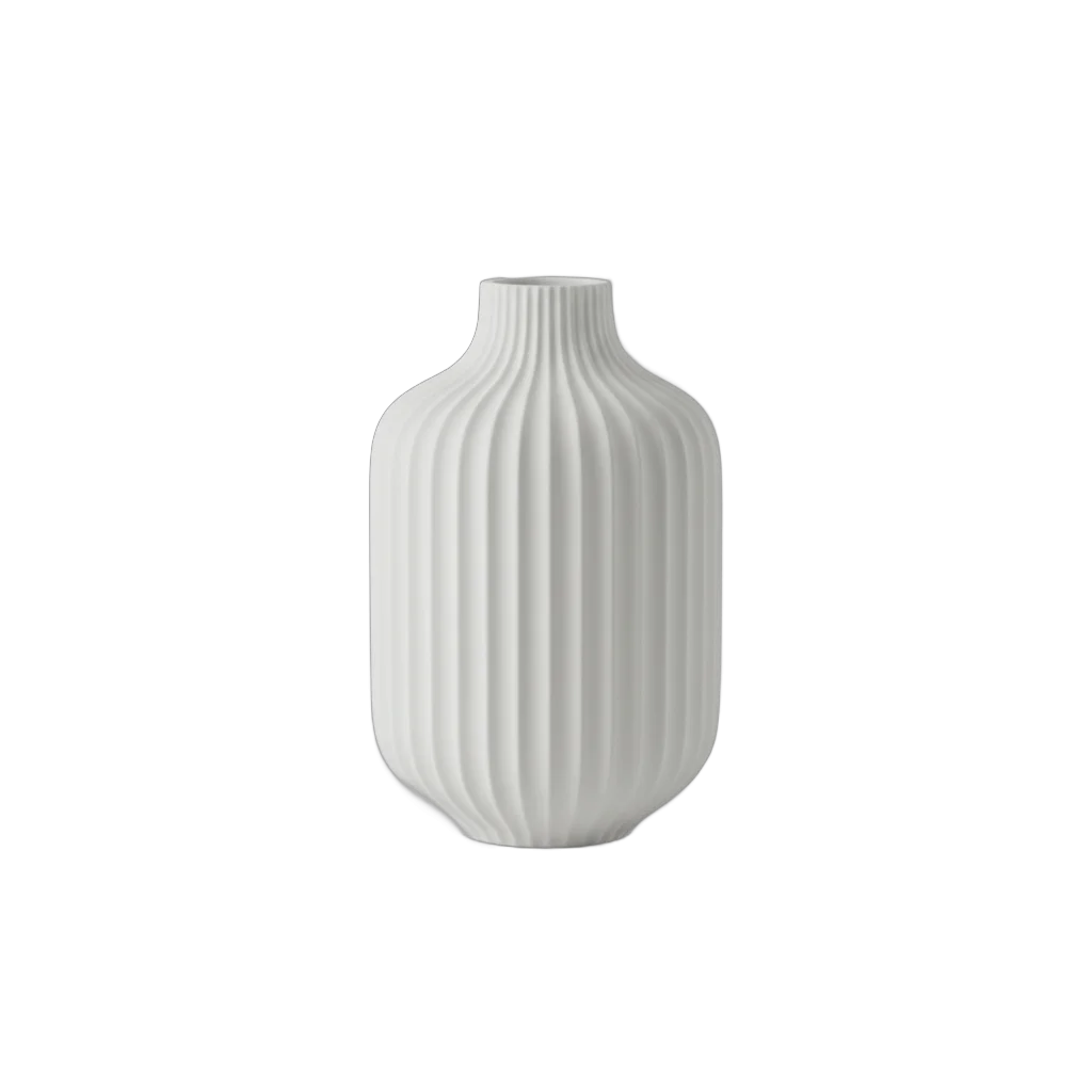 Modern Ribbed Ceramic Vase