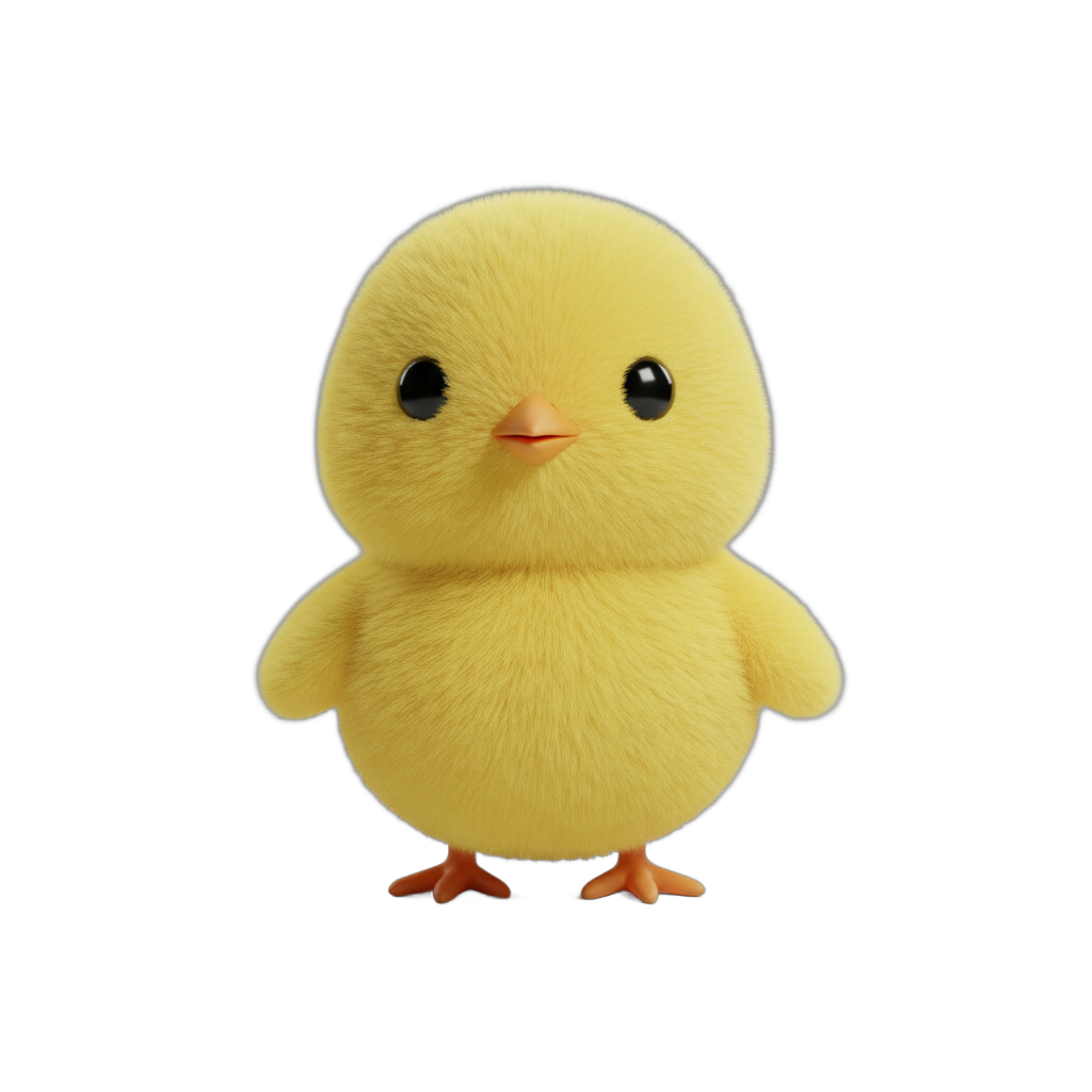 Stylized Yellow Baby Chick