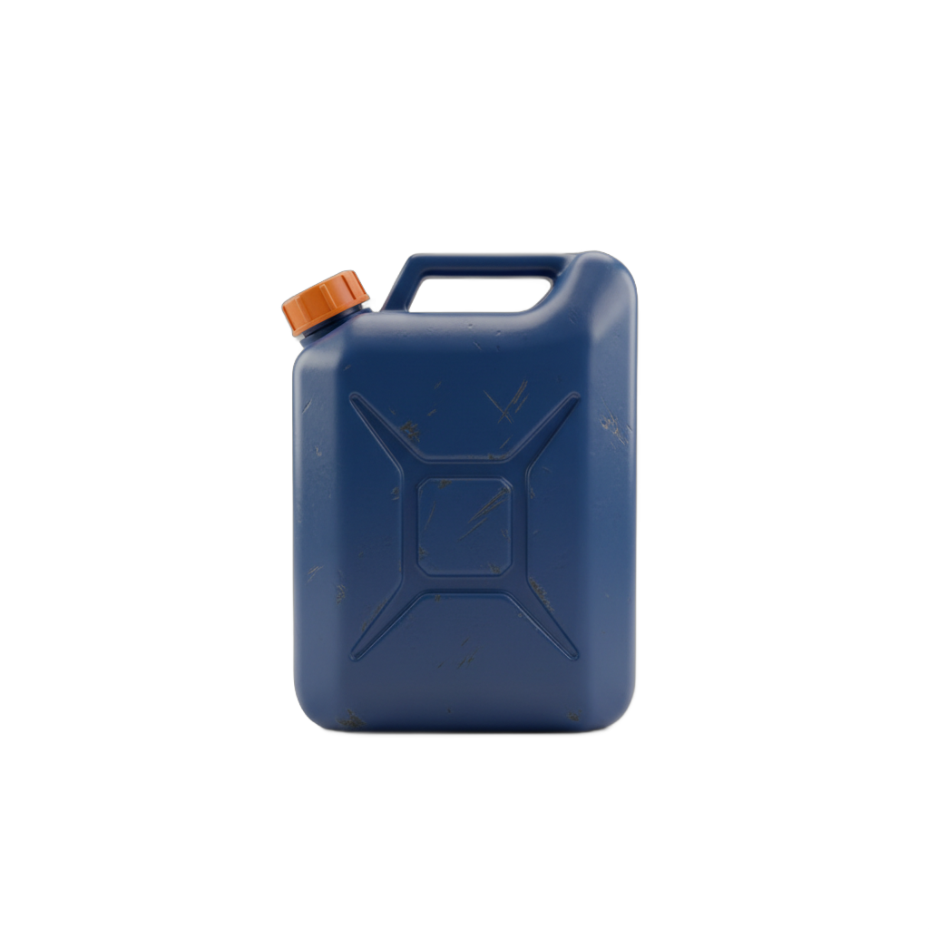 Blue Jerrycan with Orange Cap