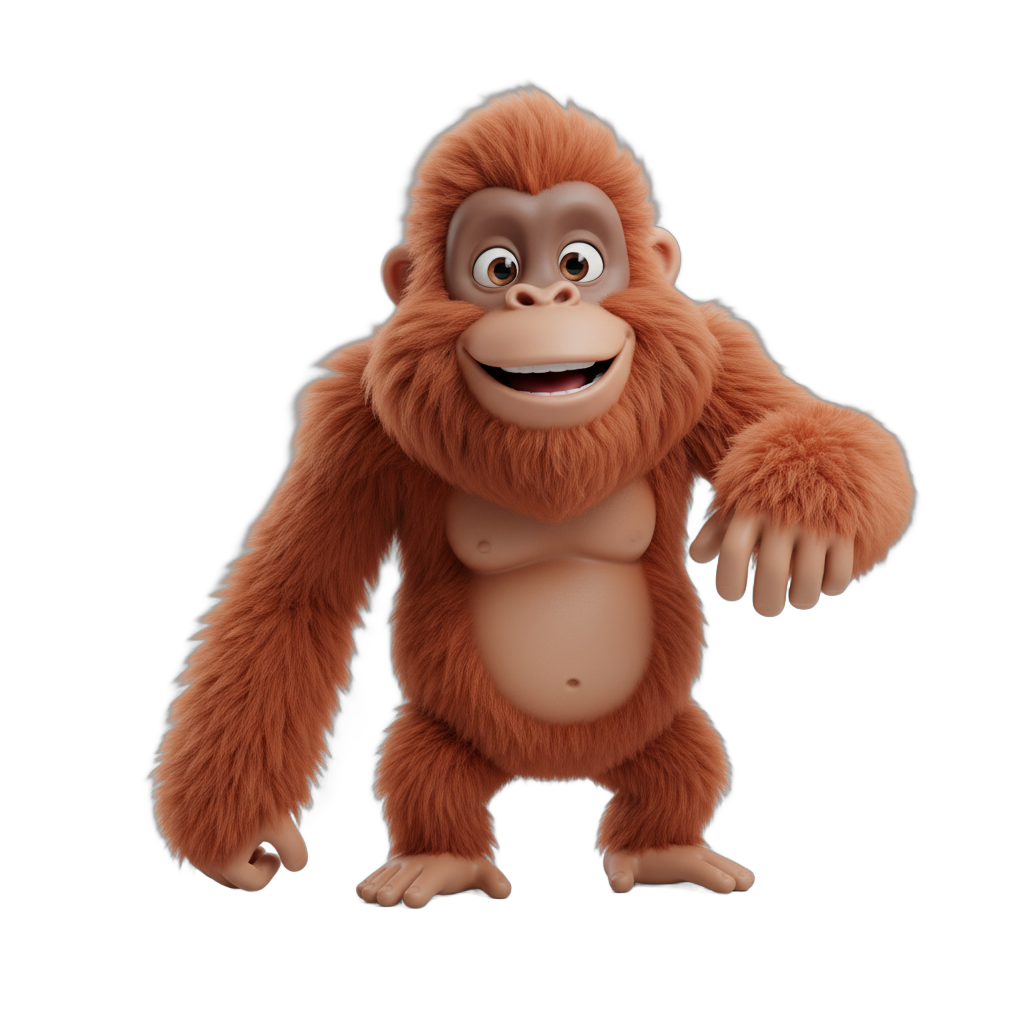 Cartoon Orangutan Character