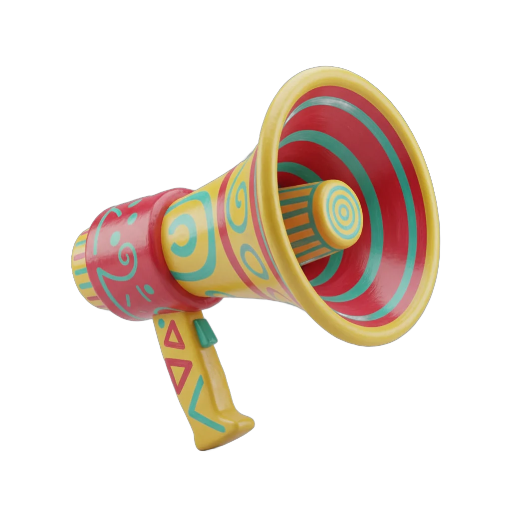 Stylized Colorful Megaphone