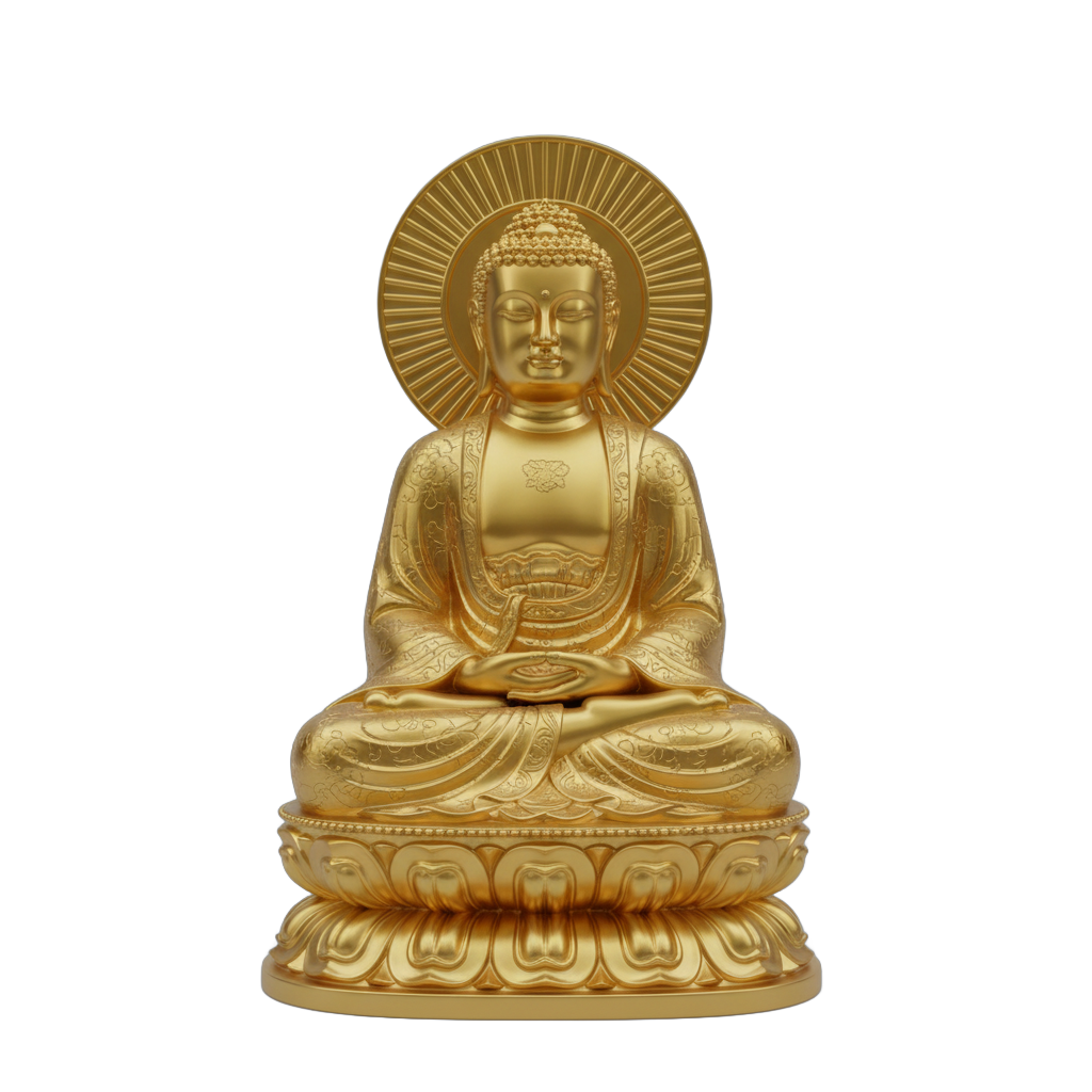 Golden Serene Buddha Statue