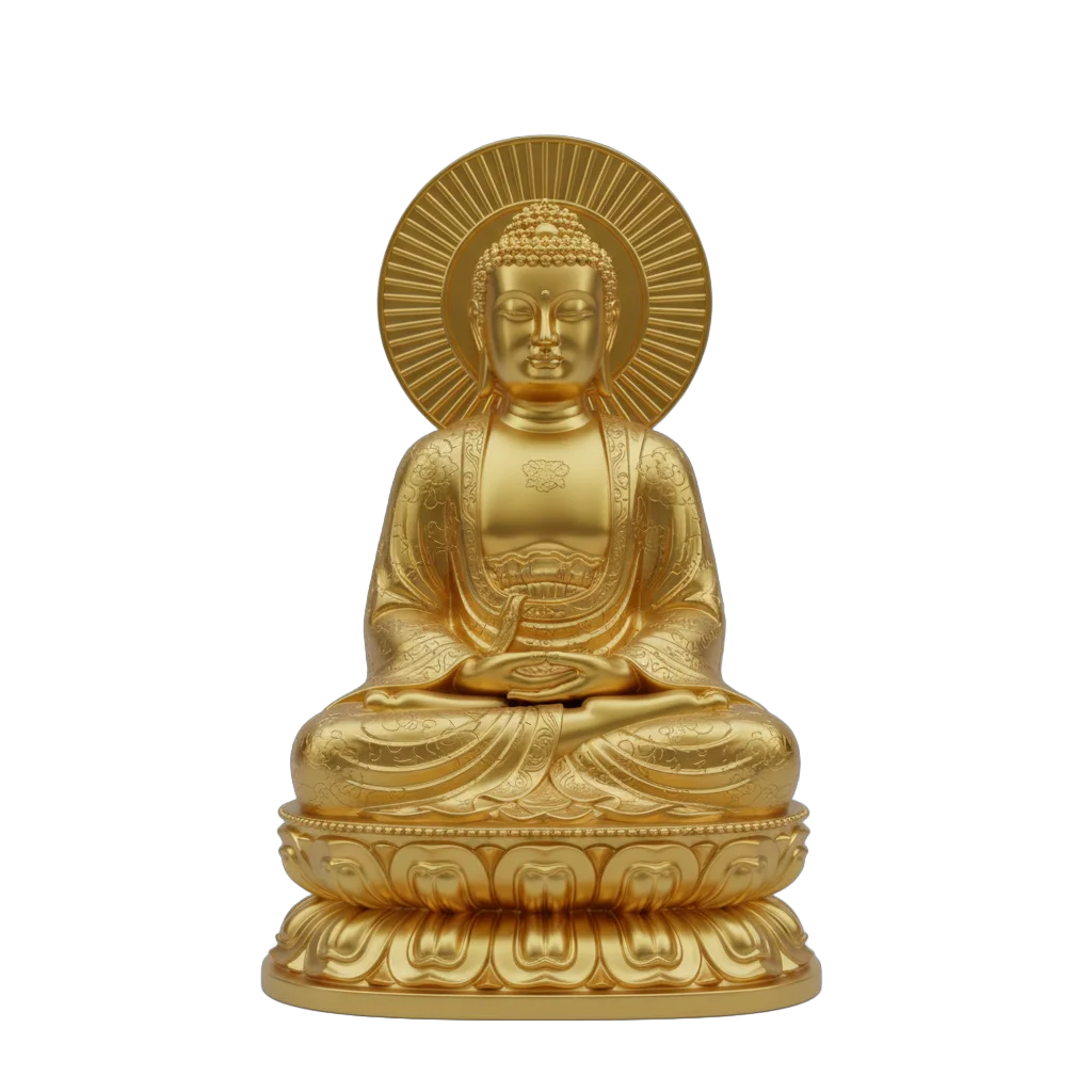 Golden Serene Buddha Statue