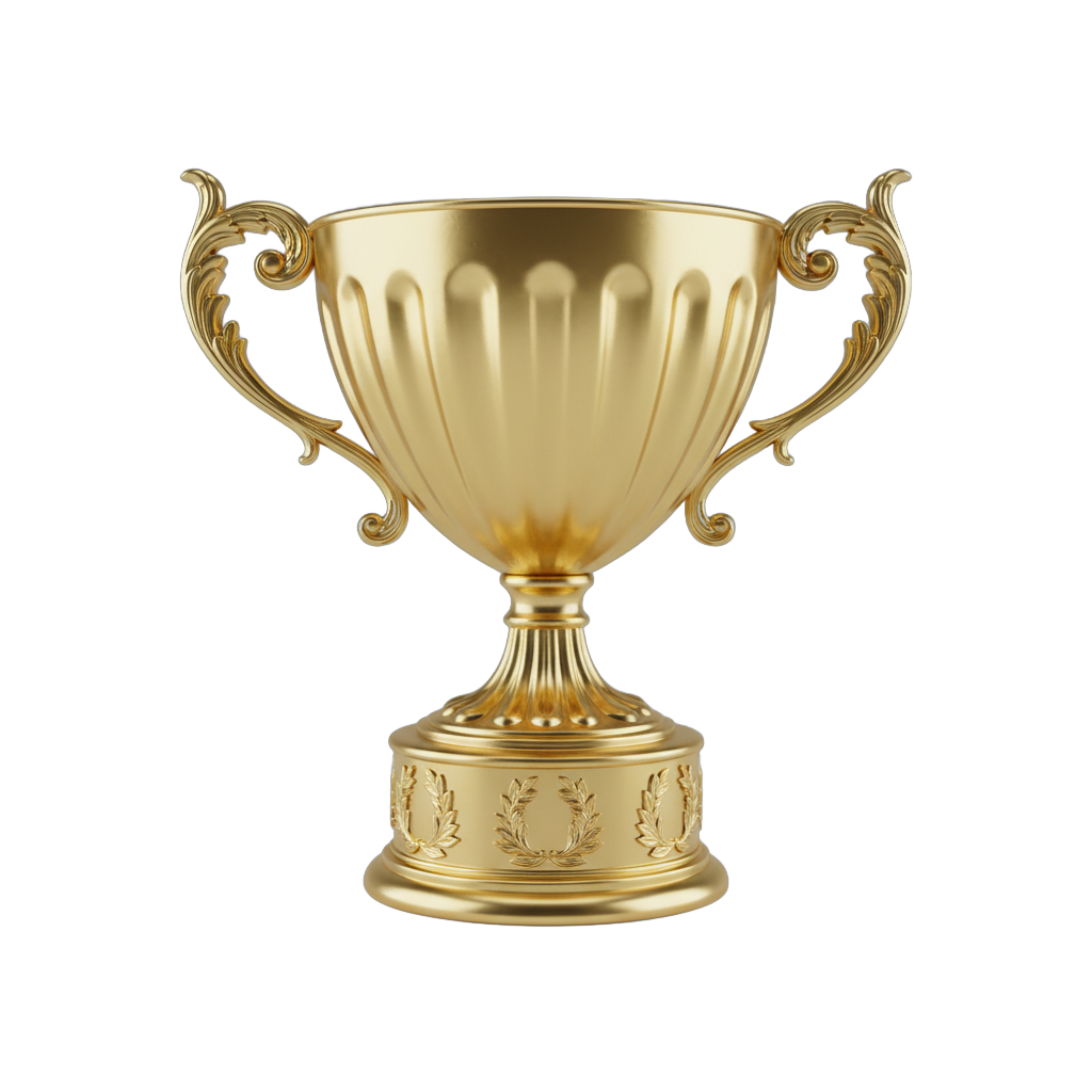 Ornate Golden Trophy Cup