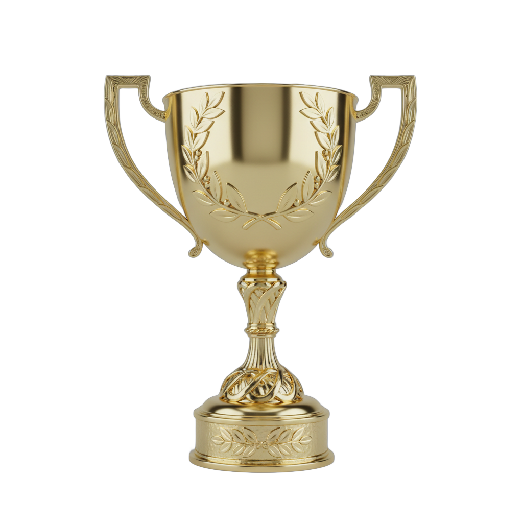 Golden Laurel Wreath Trophy Cup