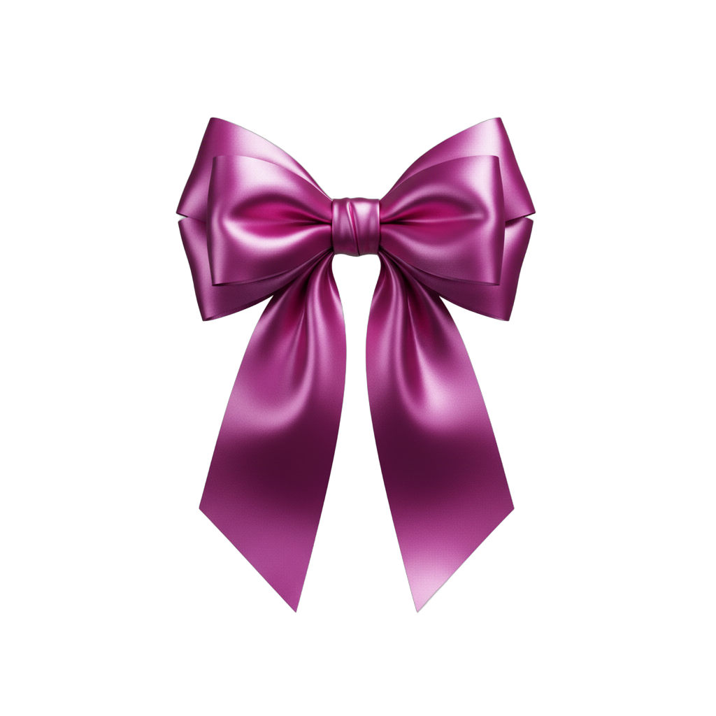Elegant Fuchsia Satin Bow