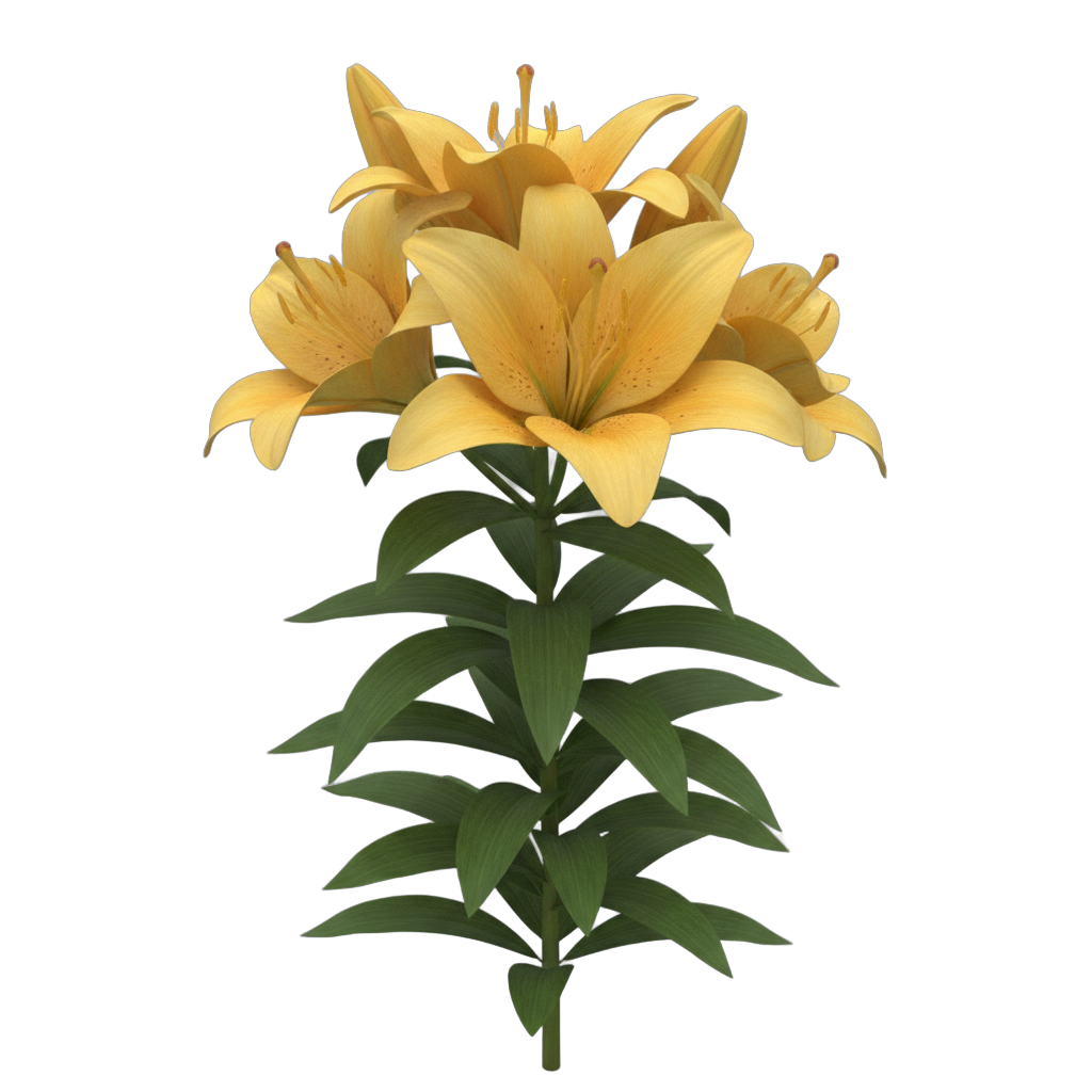 Yellow Lilies Flower