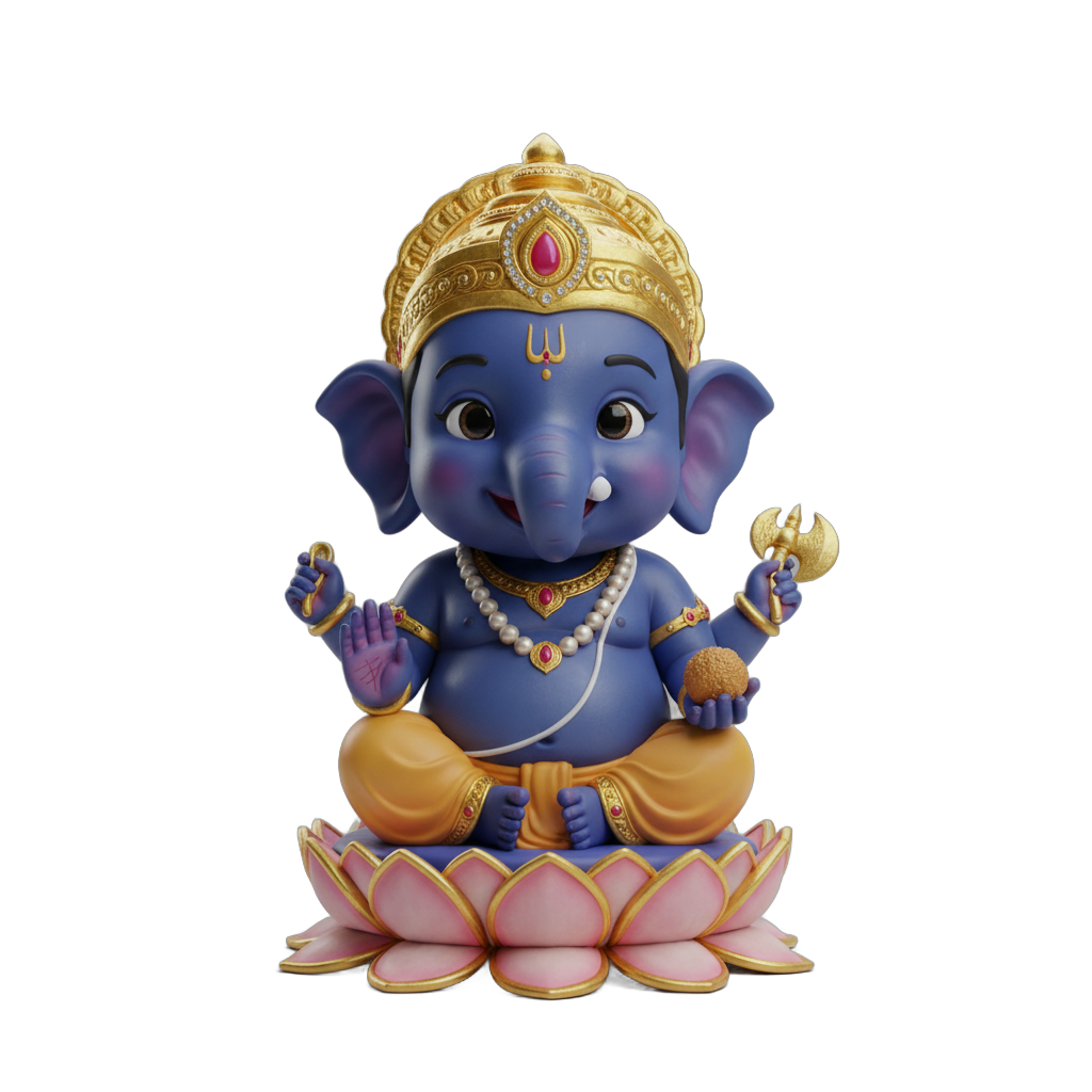 Baby Ganesha Cartoon Statue